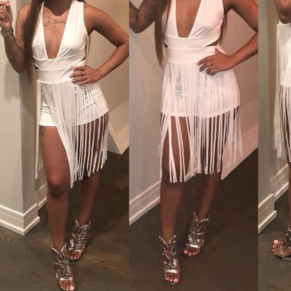 NEVER WORN romper! All white with shingles!